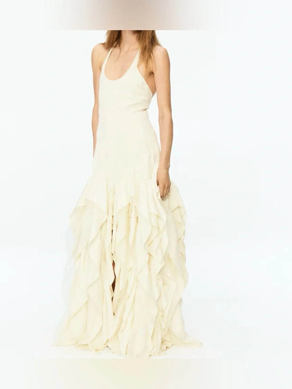 H&M STUDIO RUFFLE EMBROIDERED DRESS - Picture 1 of 5